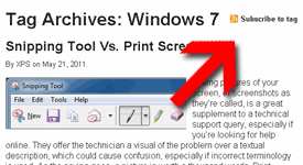 RSS Links In Archive-type Pages