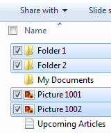 Use Checkmarks To Select Multiple Files & Folders
